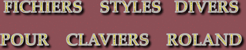 STYLES DIVERS CLAVIERS ROLAND SÉRIE 9871