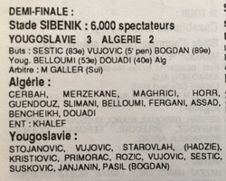 27.9.1979 à Sibenik Jeux Méditerranéens 1/2 Finale Yougoslavie-EN 3-2
