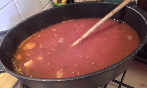 Soupe/Ragoût aux 2 lentilles, tomates et chou kale {Vegan}