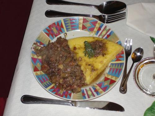 COQ AU VIN A LA POLENTA