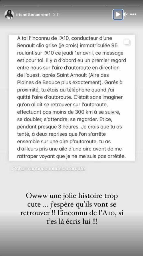 Iris Mittenaere : touchée par la belle histoire d'une internaute, elle lance un appel sur Instagram