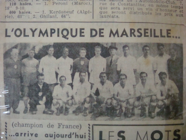 Samedi 12 juin 1948 MCA-Olympique Marseille