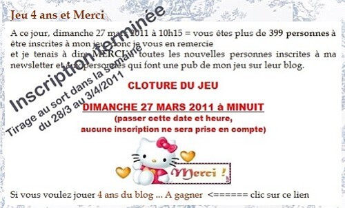 4 ans blog terminée