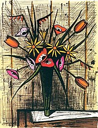 Anémones et tulipes,Bernard Buffet