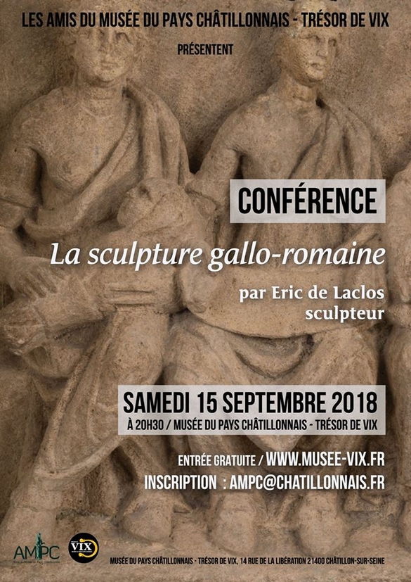 Eric de Laclos a donné une passionnante conférence sur la sculpture au temps des gallo-romains, au Musée du Pays Châtillonnais-Trésor de Vix