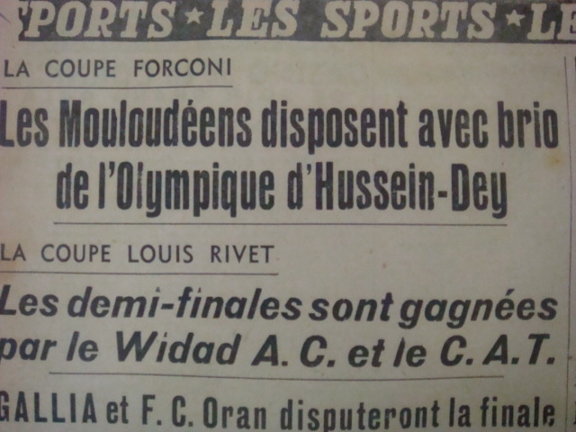 Dimanche 30.5.1948 demi finale Forconi MCA-OHD 2-0