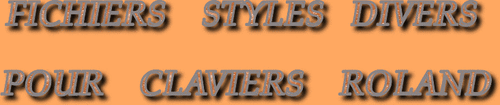  STYLES DIVERS CLAVIERS ROLAND SÉRIE 13970