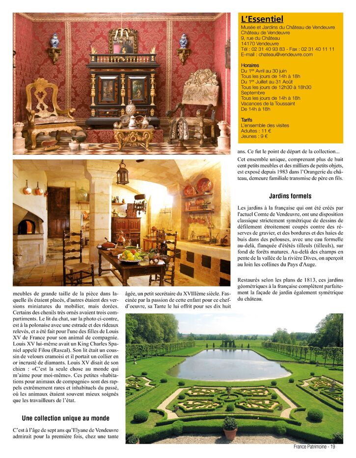 Les plus beaux sites de France - Château de Vendeuvre (4 pages)