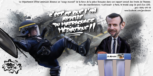JERC 2016-04-18, caricature Emmanuel Macron. On va la gagner cette coupe d'Europe de foot! www.facebook.com/jercdessin Cliquer sur la photo pour voir en plus grand
