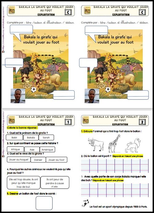 Littérature: Bakala la girafe qui voulait jouer au foot