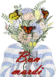 Bouquet et papillons