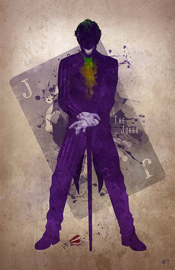 Original Art giclée Print Le Joker par DigitalTheory sur Etsy