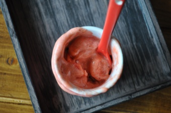 Sorbet rhubarbe-fraise