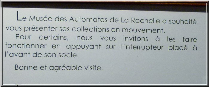 Musée des automates à la Rochelle