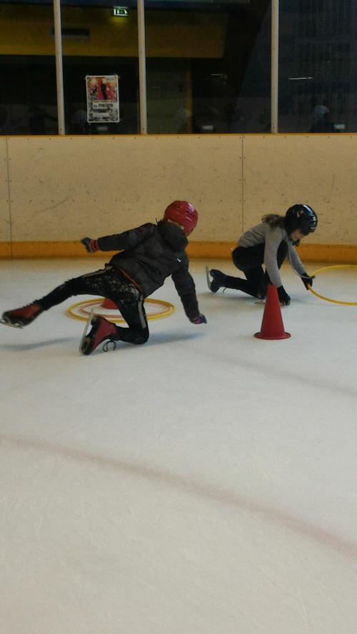 1ère séance de patinage...