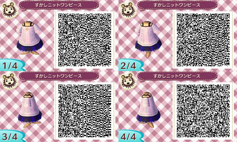 QR Codes v tements filles Animal Crossing New Leaf Welcome Amiibo