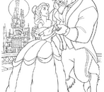 Coloriages La Belle et la Bête, Belle, Adam.. / Beauty and the Beast Coloring Page Disney