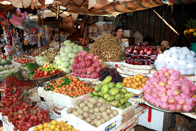 Blog de images-du-pays-des-ours :Images du Pays des Ours (et d'ailleurs ...), Bel étal - Marché de Banlung - Rattanakiri - Cambodge