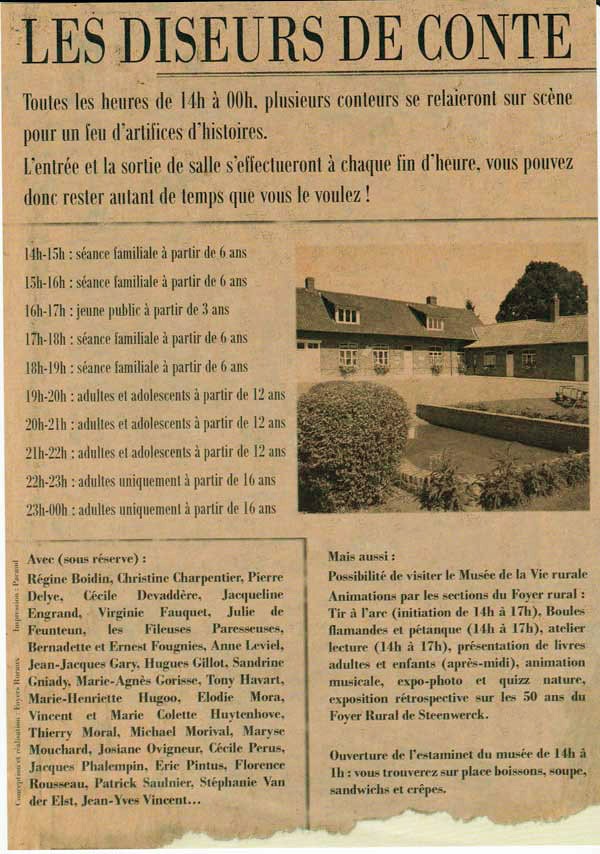 contes et rencontres foyers ruraux