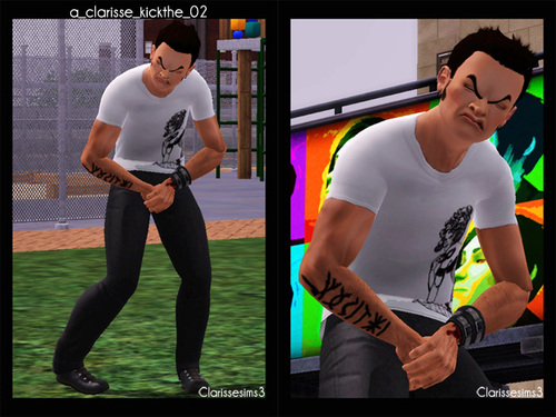 Kick the...pose pack sims3