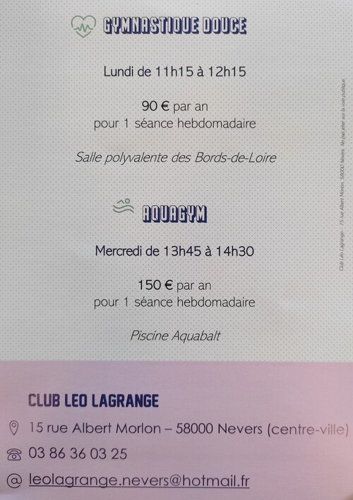 Le sport au Club Léo Lagrange