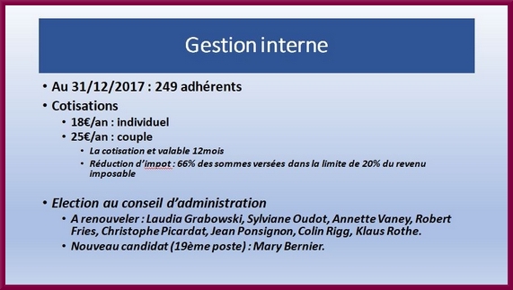 L'Assemblée Générale 2018 des Amis du Musée du Pays Châtillonnais
