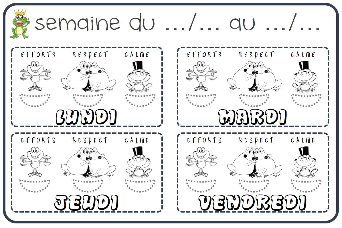 Page De Garde Cahier De Comportement Tableau Noir le comportement d'élève - chez la Fouine