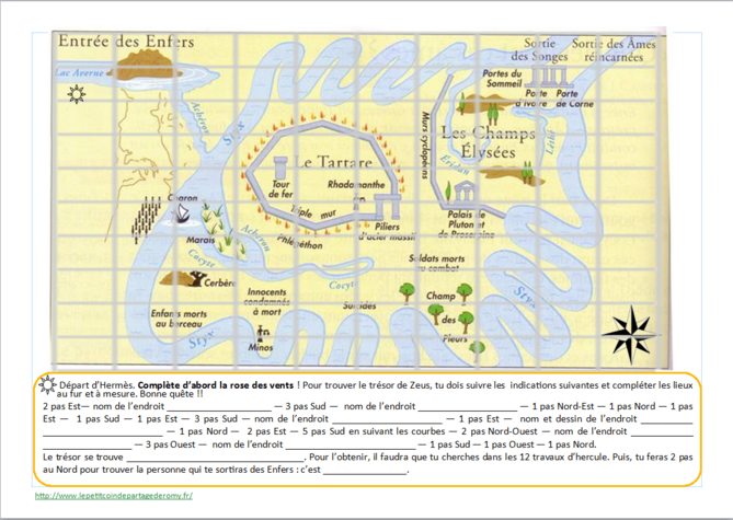 thème mythologie : défi "les 12 travaux des CM"