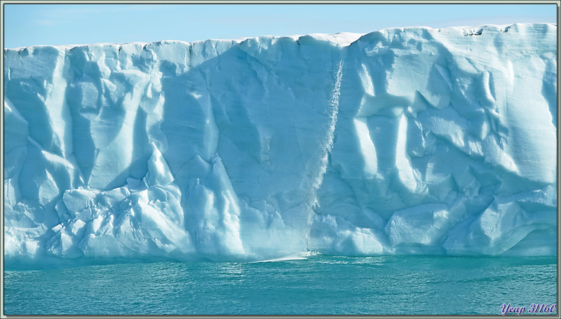 Après avoir fait s'envoler quelques Guillemots à miroir, nous arrivons aux cascades du glacier Bråsvell (Bråsvellbreen) - Calotte glacière Austfonna - Nordaustlandet Island - Svalbard - Norvège