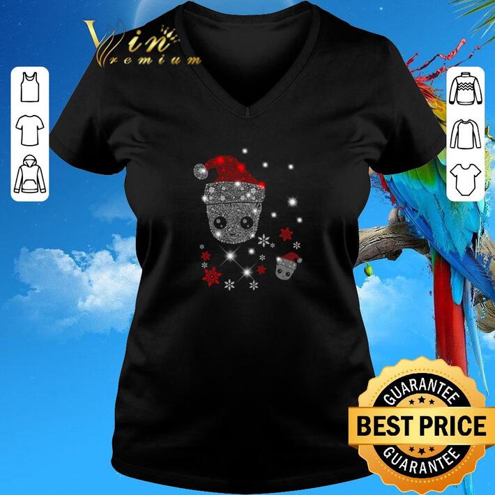 Top Diamond Baby Groot Santa Christmas shirt