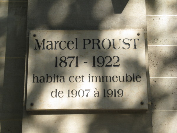 2 -102 boulevard Haussmann - Plaque Proust