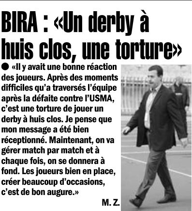 Samedi 5.5.2012 CRB-MCA 1-1