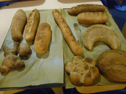 Atelier pain pour préparer le marché médiéval