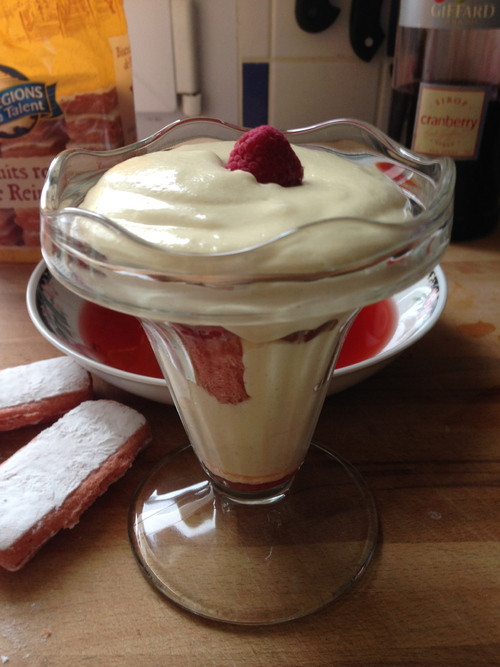 Recette Tiramisu aux framboises.