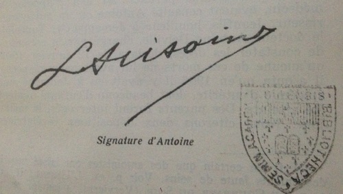 Signature de Louis Antoine