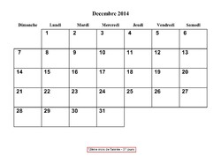 calendriers mensuels élève 2014