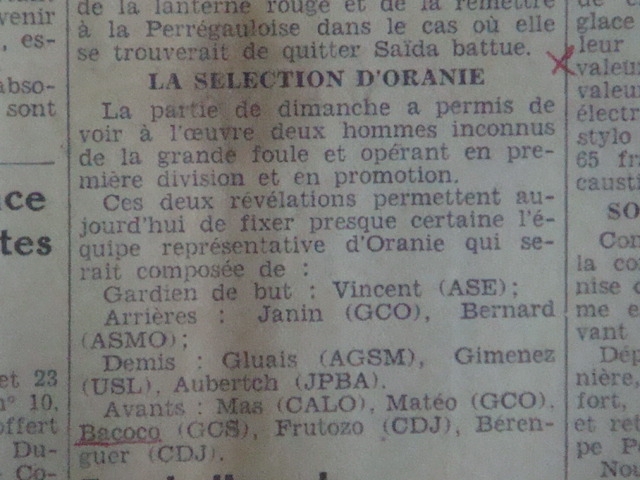 bacoco en sélection d\'oranie avant sa venue au mca