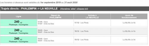 Découvrez les horaires des bus passant à La Neuville