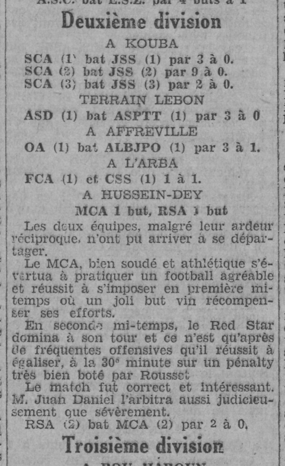 Dimanche 23.11.1930 à Hussein Dey RSA-MCA 1-1