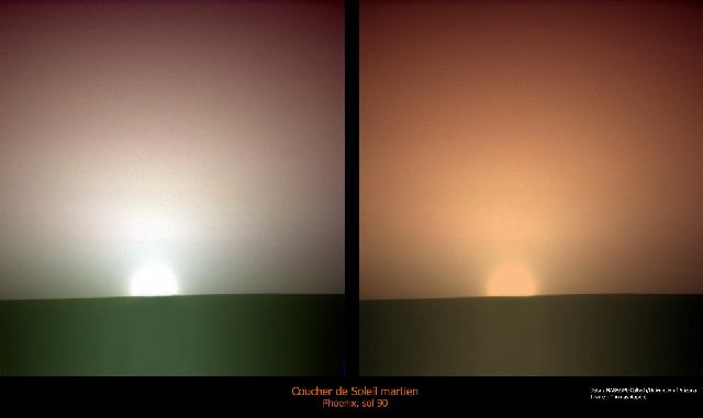 Coucher de soleil sur Mars