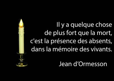 Daniel CONFLAND on X: "La disparition de #JeandOrmesson Cette #citation de  l'auteur de "Comme un chant d'#espérance" : la #mémoire des #vivants est  plus forte que la #mort dans le souvenir des