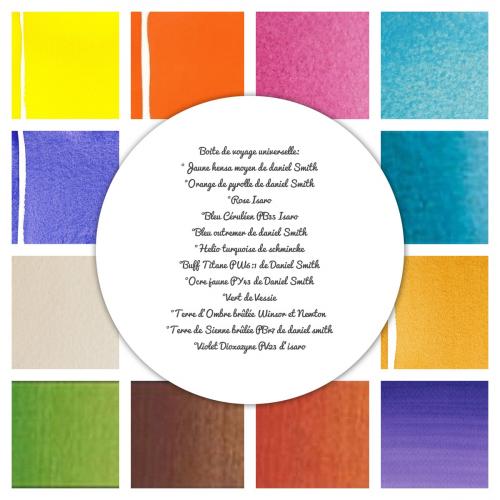 Dessin et peinture - vidéo 3373 : Les couleurs indispensables pour peindre sur site 2/2 - aquarelle. 