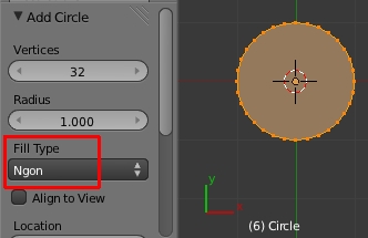 Ajouter un cercle (Shift + A > Mesh > Circle)