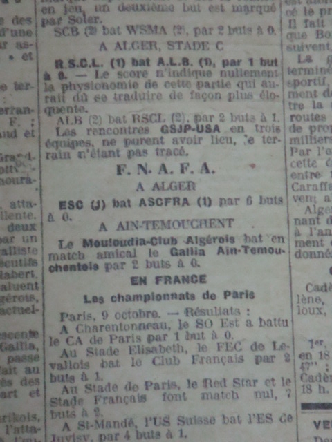 9.10.1927 Amical Témouchent-Mouloudia 0-2