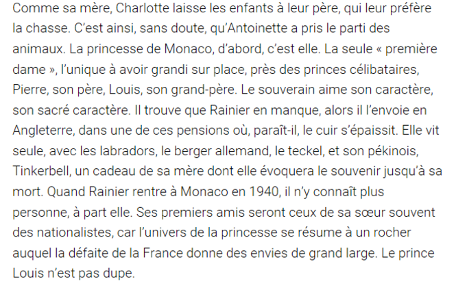 Le princesse Antoinette de Monaco, princesse rebelle