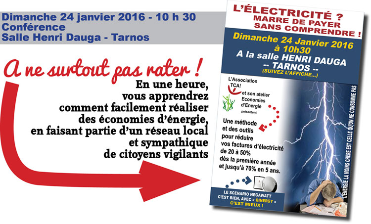 Conférence à Tarnos le 24 janvier 