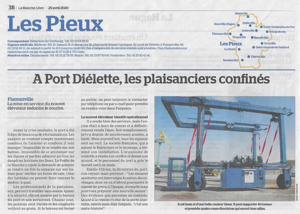 A Port Diélette, les plaisanciers confinés !