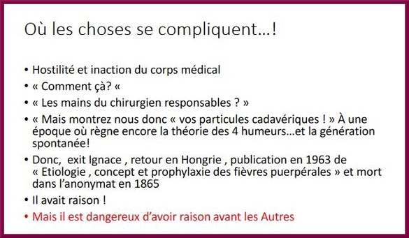 "La chirurgie moderne, de l'antisepsie à l'asepsie", une conférence du docteur Claude Plassard pour l'ACC