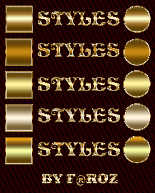 Gorgeous Gold Text Photoshop Layer Styles
