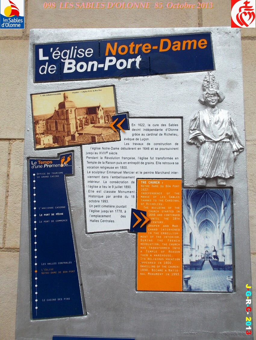 EGLISE 1/2 Notre Dame de BON PORT LES SABLES D'OLONNE  85   08/01/2014